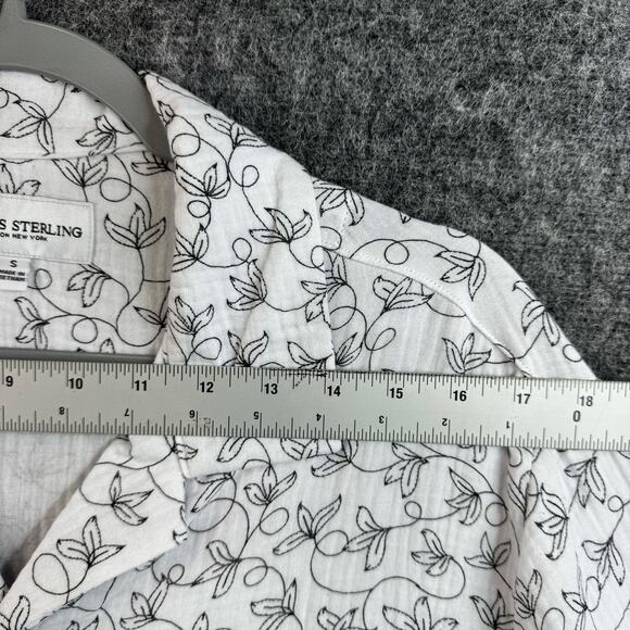 Thomas Sterling Men's Cotton Button Shirt Small Abstract Vine Print NWT - Picture 6 of 9